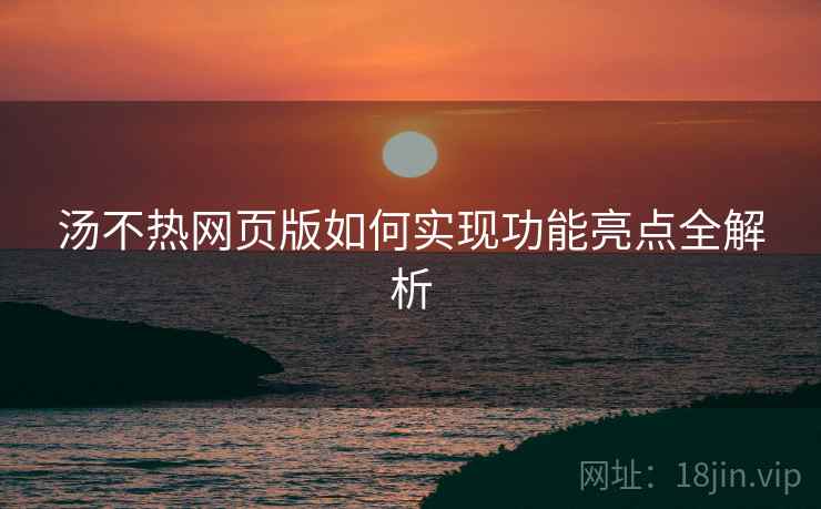 汤不热网页版如何实现功能亮点全解析
