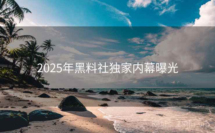 2025年黑料社独家内幕曝光
