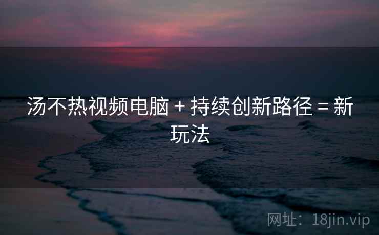汤不热视频电脑 + 持续创新路径 = 新玩法